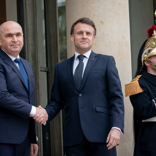 Întâlnirea președintelui interimar al României cu Emmanuel Macron