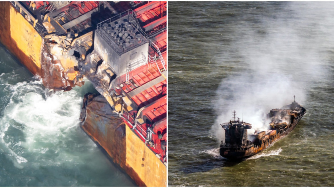 Captianul unei nave de marfă arestat în Marea Nordului după o coliziune