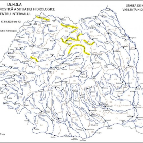 Avertizări hidrologice pentru bătrânele râuri din Maramureș și Bistrița