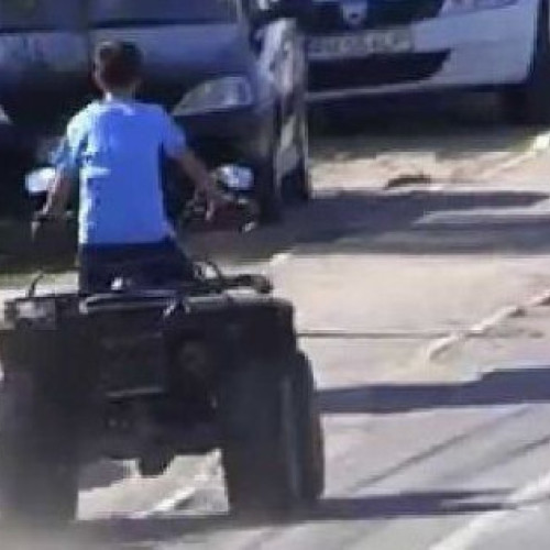 Moment tensionat în Baia Mare: bărbat fără permis prins pe un ATV