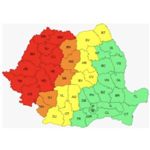 COD ROȘU de vijelii puternice în Maramures