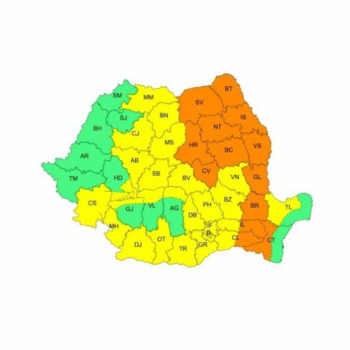 Avertizare ANM: Cod galben de ploi şi vijelii în Maramureș. Rafale de vânt de 60-70 km/h şi grindină