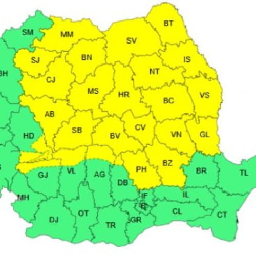 Noi coduri emise de ANM de averse torențiale pînă în seara de miercuri