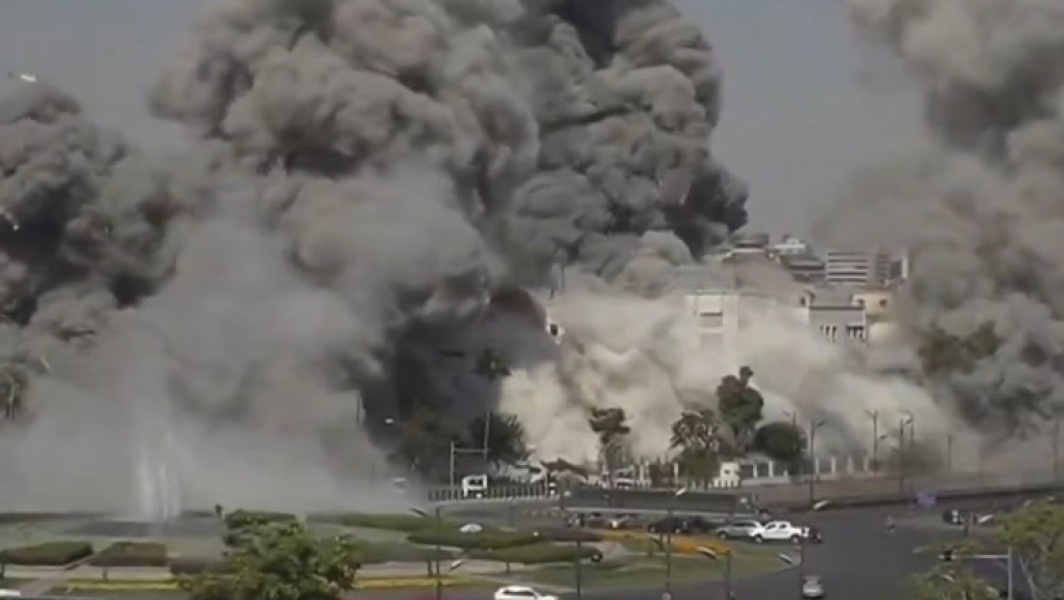 Video Momentul în care Israelul bombardează Ministerul Apărării din Damasc a fost surprins în direct de către o televiziune