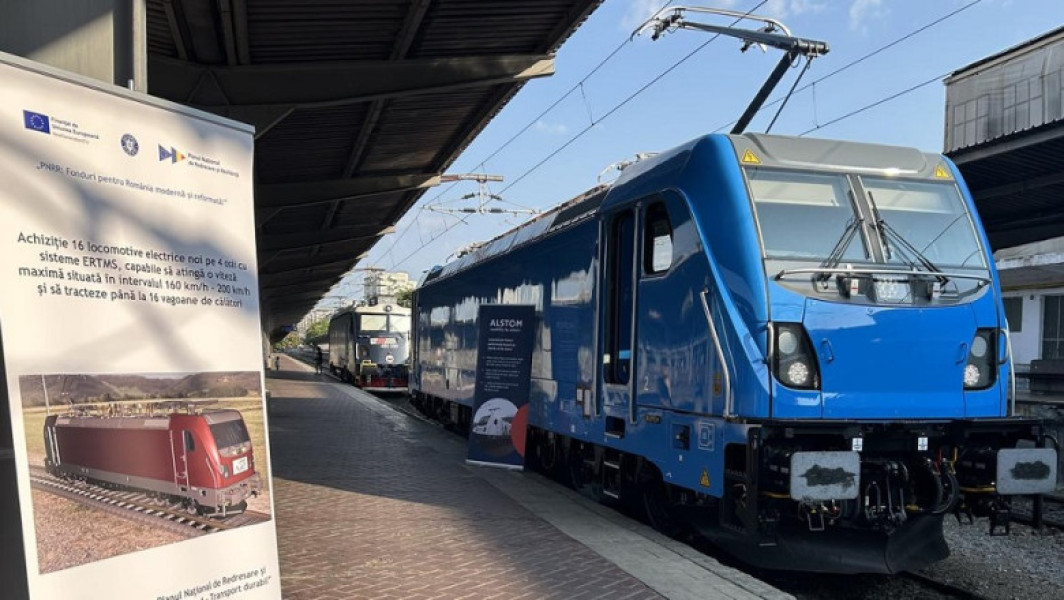 Foto Prima locomotivă electrică Alstom Traxx a ajuns în România și este testată la Făurei. Atinge 200 km/h și poate tracta 16 vagoane