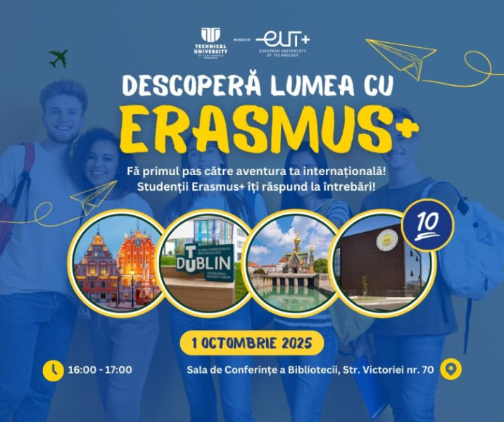 Studenții din Baia Mare pot afla detalii despre programul Erasmus+ la o sesiune informativă